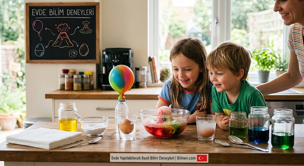 Evde Yapılabilecek Basit Bilim Deneyleri | Bilinen.com